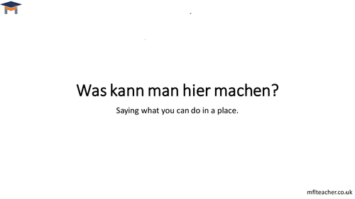 German - What can you do in town?