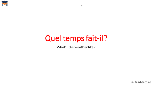 French - Weather introduction