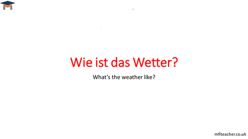 German - Weather introduction