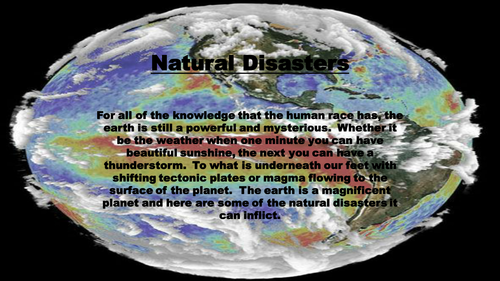 Useful information on Natural Disasters