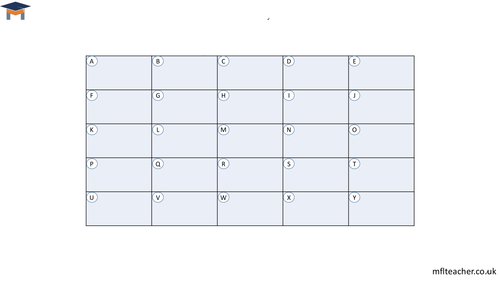 Crazy bingo template