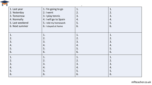 Dice rolling paragraph template