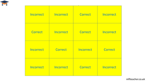 Find the correct answers template