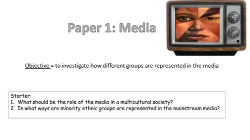 OCR A level SOCIOLOGY - THE MEDIA - media representations of different social groups