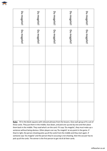 German - 'Cheat' template