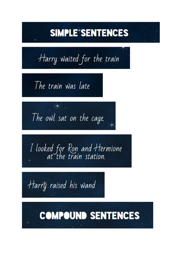 Harry Potter sentence type card match