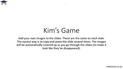Kim's Game template