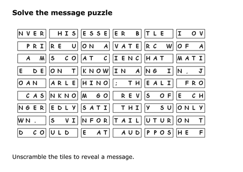 Solve the message puzzle about Joan of Arc | Teaching Resources