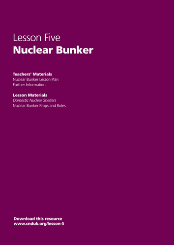 Nuclear Bunkers: during the Cold  War, and today