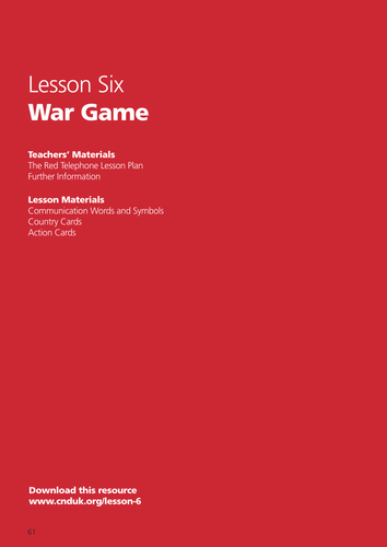 War Game: a Cuban Missile Crisis decision-making role-play