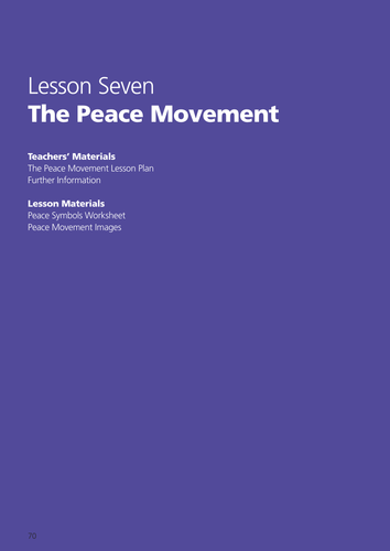 The Peace Movement: from the Cold War to the present