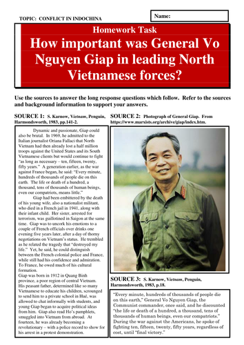 How important was General Vo Nguyen Giap in leading North Vietnamese forces?