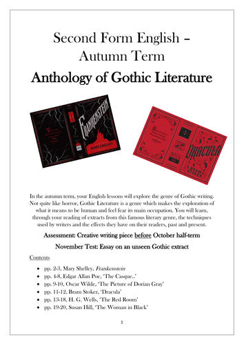 Anthology of Gothic Writing - KS3/4/5 English Literature