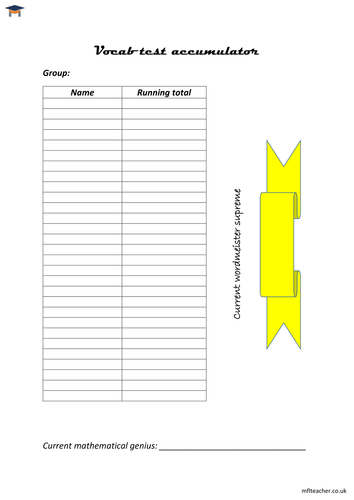 Vocab test accumulator