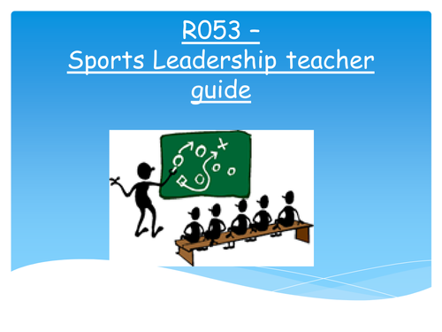 OCR National Certificate in Sports Studies R053 Teacher delivery book/presentation