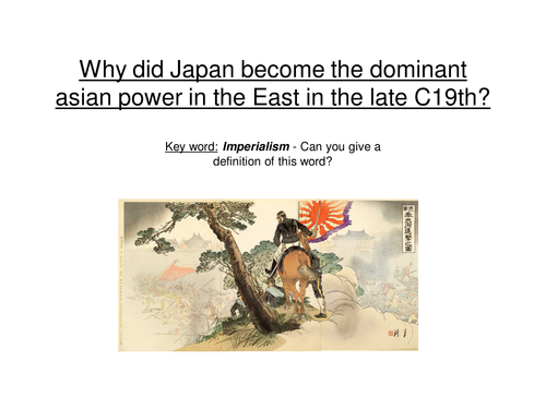 Japanese Imperialism and Asians in the west C19th