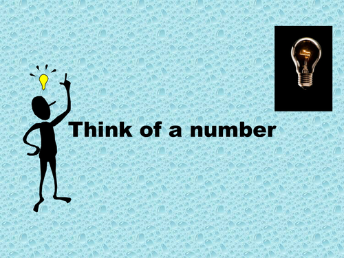 Year 5 - Think of a Number - Presentation - Numeracy - Block A Unit 2