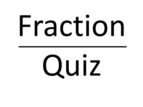 Fraction quiz
