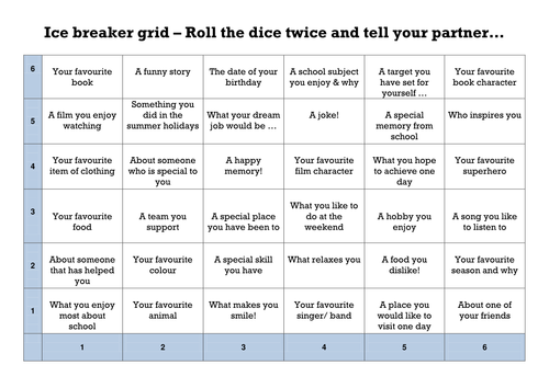 Ice breaker grid  challenge