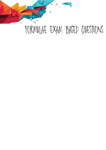Functional Skills Maths formula L2 exam question booklet