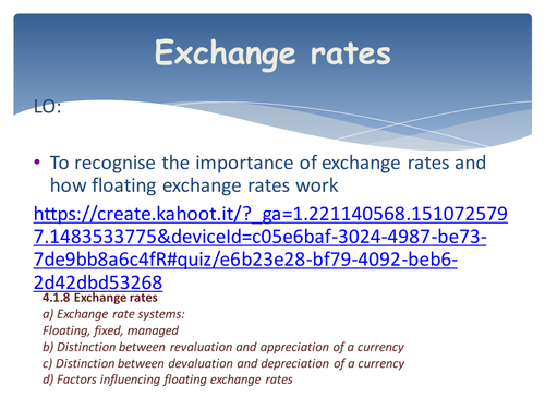 Exchange rates