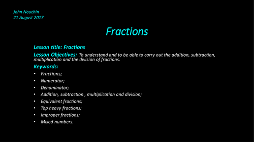 Fractions