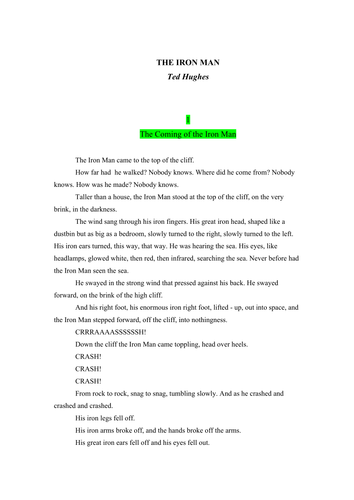 Iron Man by Ted Hughes