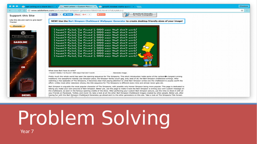 Maths Problem Solving Transition Unit