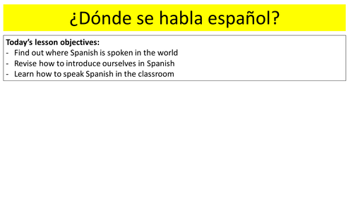 Spanish KS3 _ first lesson _ Zoom 1 _  introducing yourself & classroom instructions