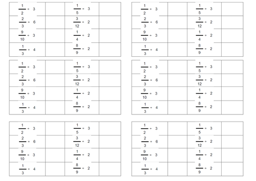 fractions quizzes