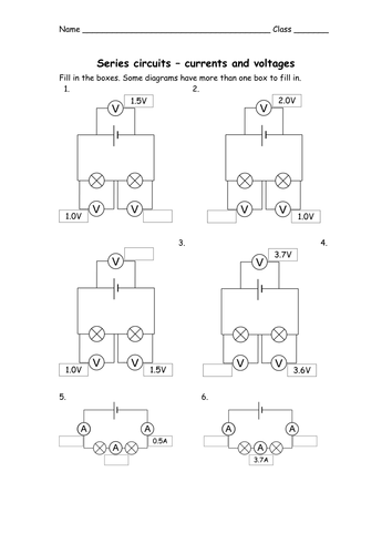 Voltage in series and parallel circuits