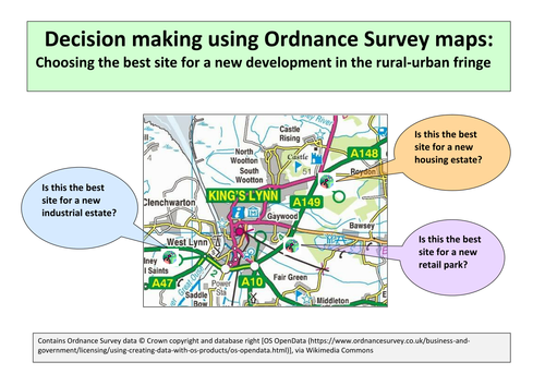 Decision making using OS maps: choosing the best site for a development in the rural-urban fringe