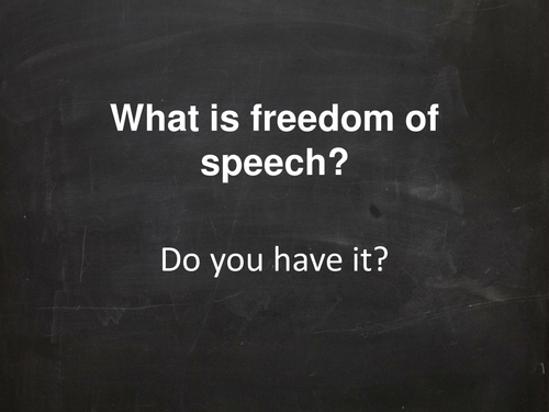 Freedom of Speech | Teaching Resources