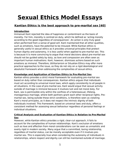 NEW OCR A2 SEXUAL ETHICS 2016 ONWARDS