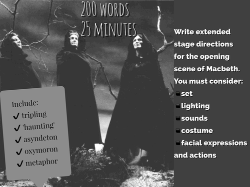 Macbeth Themed Writing Prompts