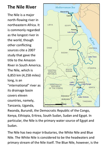 The Nile River Handout