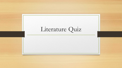 literary book quiz