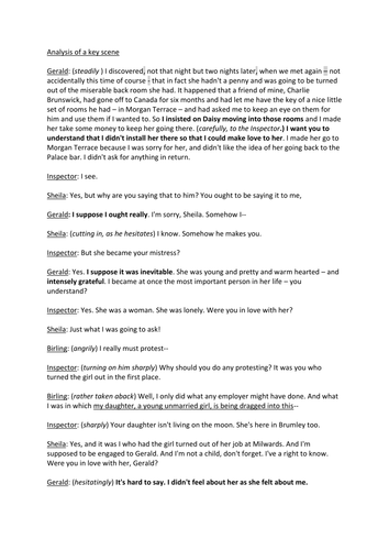 An Inspector Calls: analysing Gerald Croft