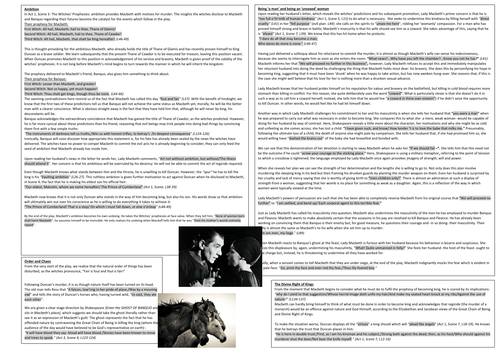 Macbeth: An exploration of the key themes in the play
