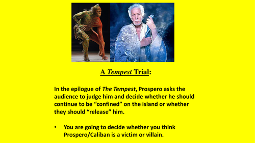 The Tempest: Prospero and Caliban- victims or villains?
