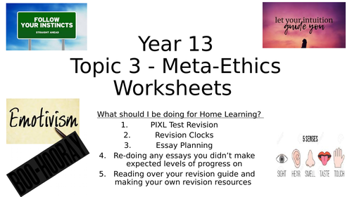 New Ocr A2 Meta Ethics 2016 Onwards Teaching Resources