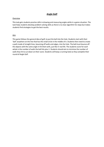 Angle Golf