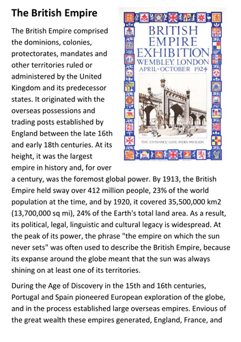The British Empire Handout