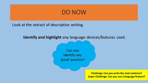 AQA English Language New Spec Creative/Descriptive Writing
