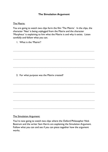 The Simulation Argument