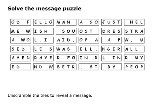 Solve the message puzzle about John Dillinger