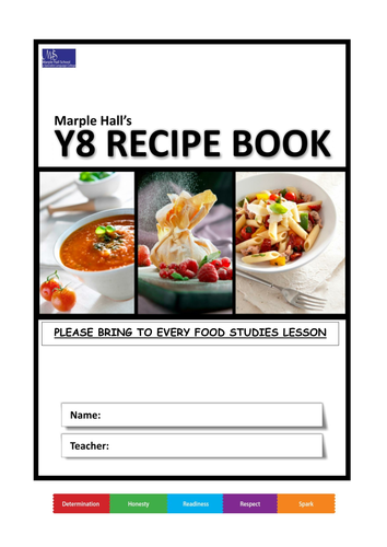 Recipe book suitable for Year 8