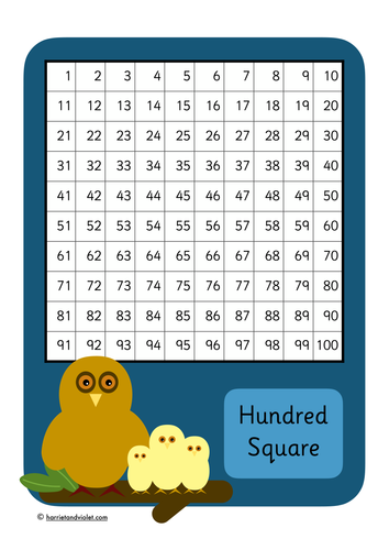 Owl Babies Hundred Square 100