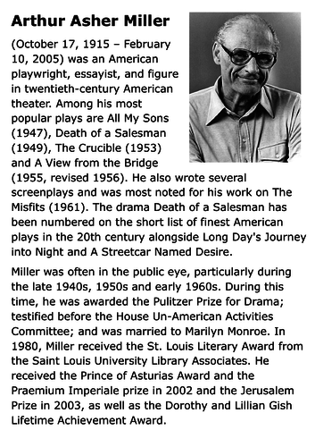 Arthur Miller Handout