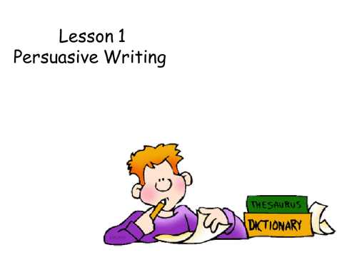 Persuasive Writing - Intro and  Baseline Test
